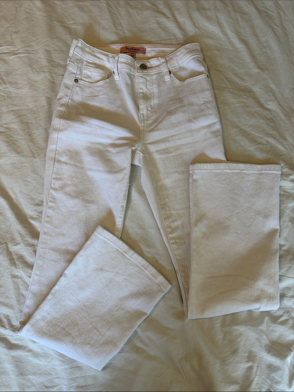 Juicy Couture White Straight Leg Jeans